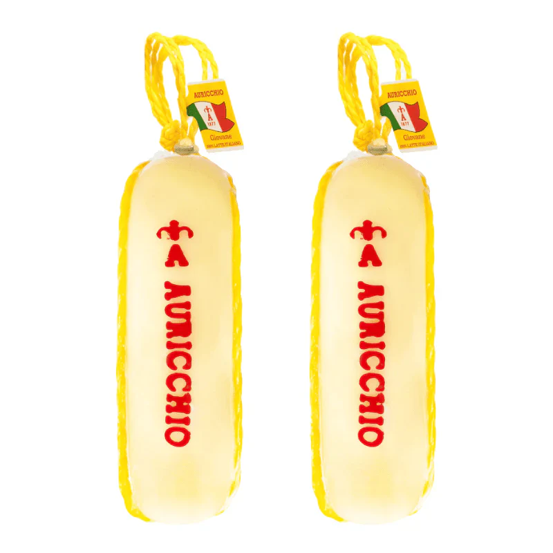 Auricchio Mini Salami Shaped Provolone Rope, 11 oz (2 Pack)