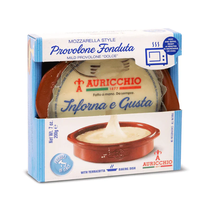 Auricchio Provolone Fonduta with Terra Cotta Baking Dish, 7 oz