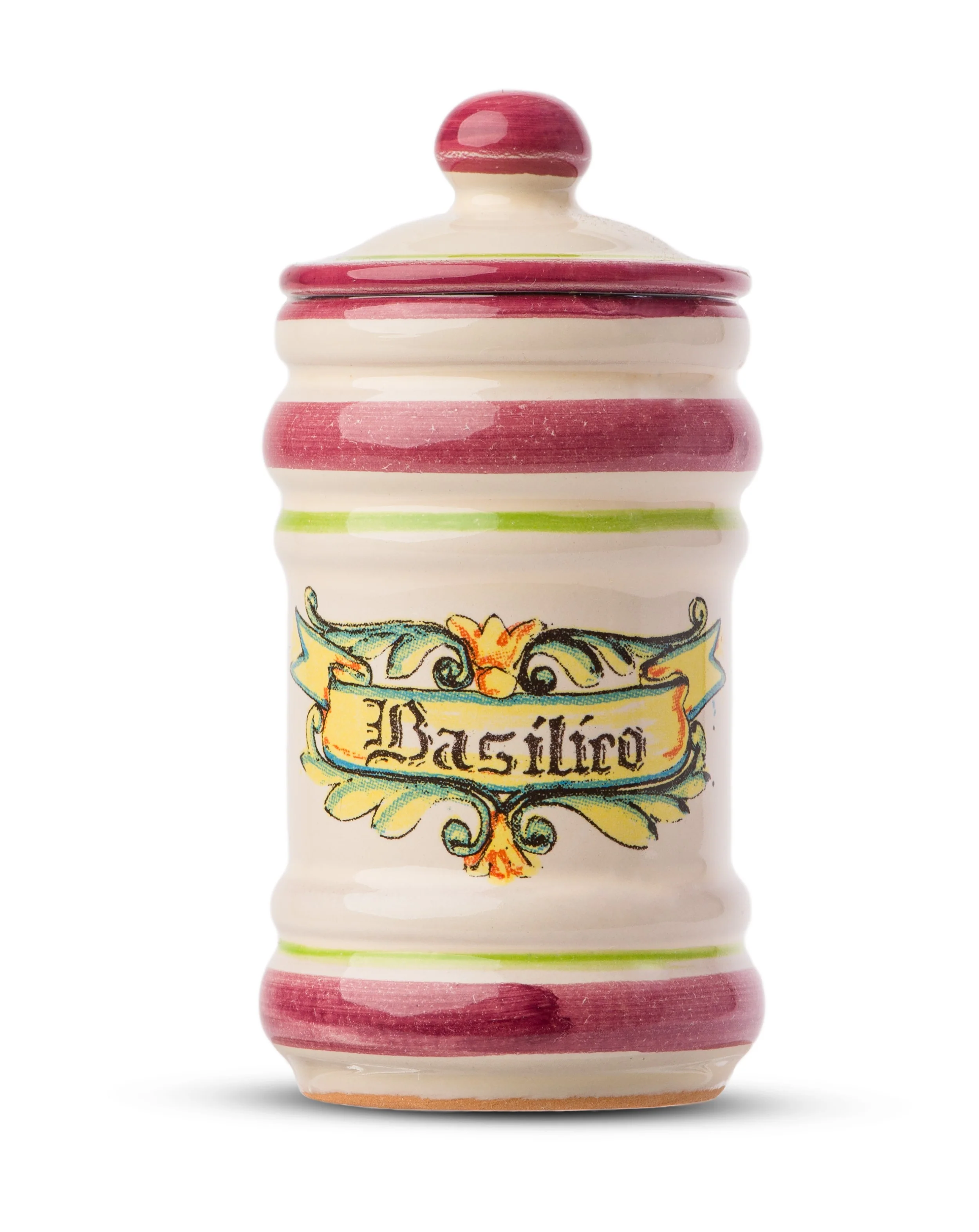 Casarecci di Calabria Dried Basil in a little Terracotta Crock - 0.17 oz