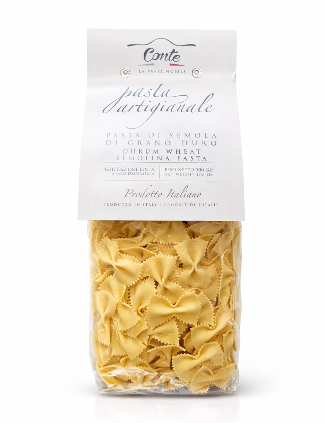 Conte Pasta Artigianale – Farfalle di Semola di Grano Duro (500 g)
