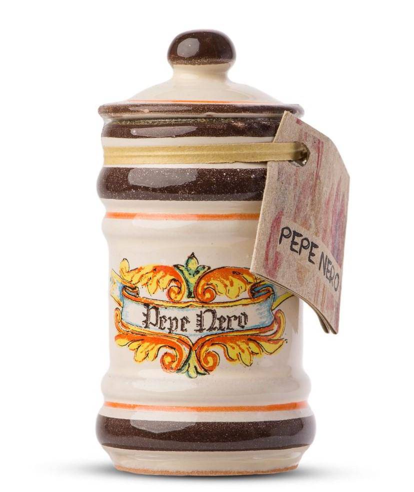 Dried Italian Black Pepper in a little Terracotta Crock by Casarecci di Calabria - 0.17 oz