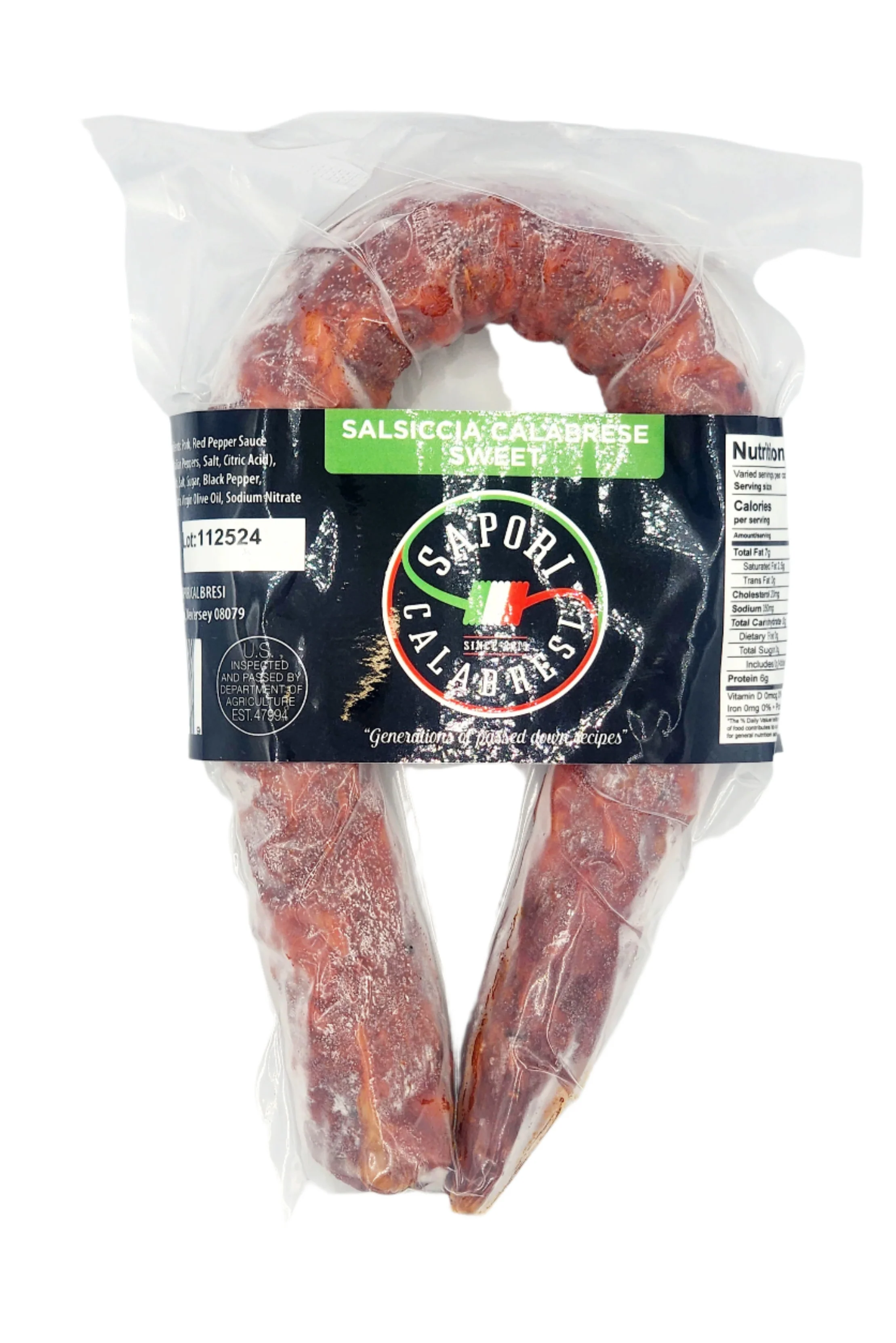 Sapori Calabresi Sweet Calabrian Salsiccia 8.96 oz