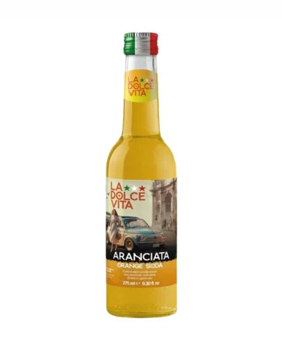 Italian Aranciata Orange Soda by La Dolce Vita, 9.3 fl oz (275 ml)