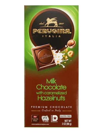 Milk Chocolate with Caramelized Halzenuts Bar, by Perugina 3 oz