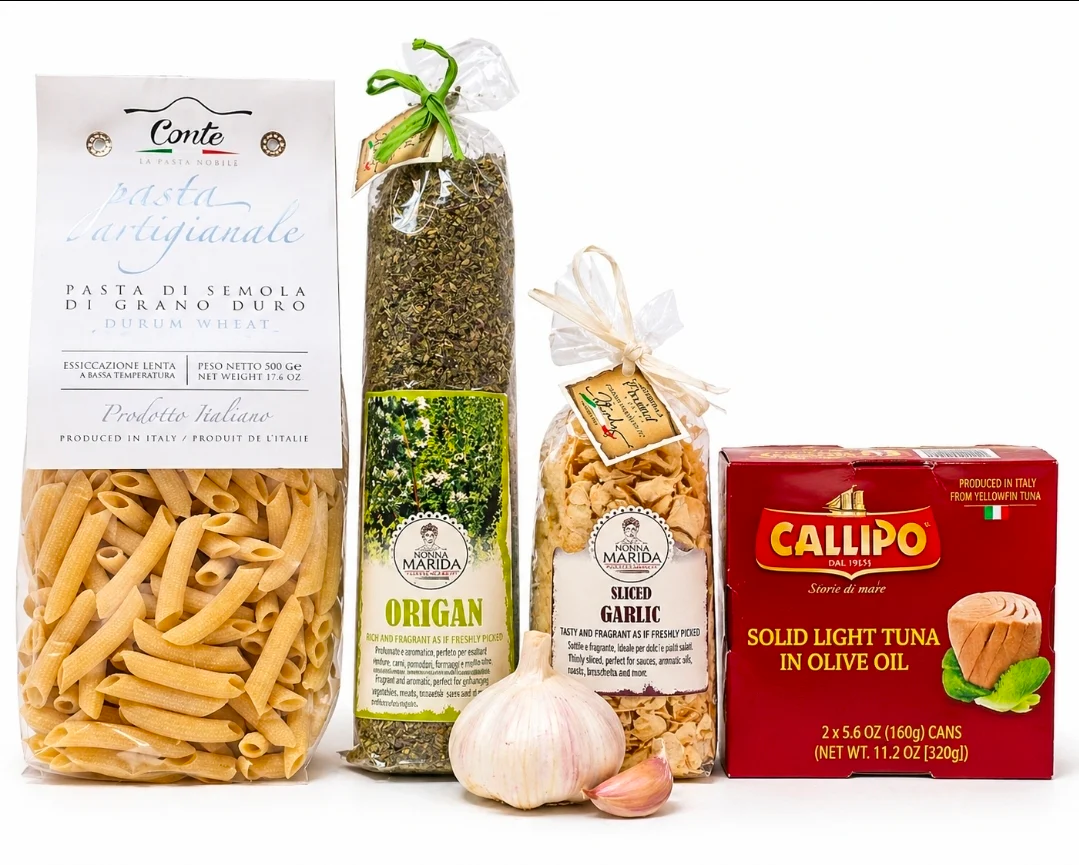 Penne al Tonno (Penne with Tuna & Garlic) Kit Bundle Special