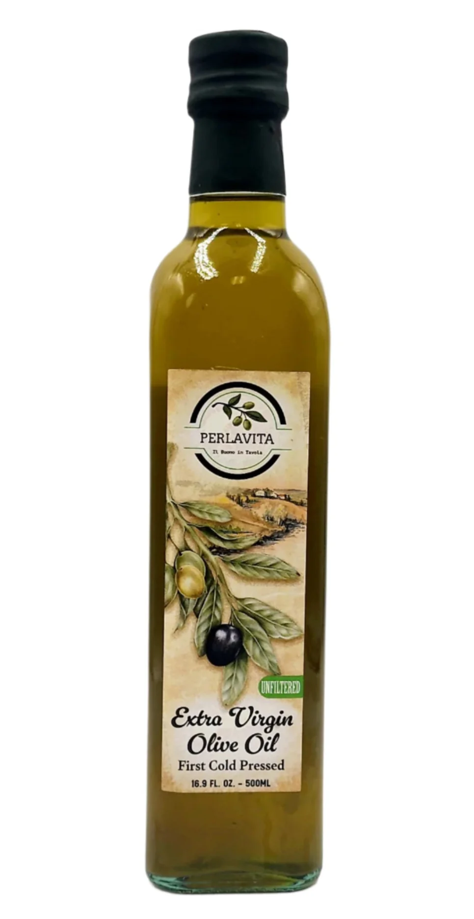 Perlavita Tuscan Unfiltered Extra Virgin Olive Oil 16.9 oz
