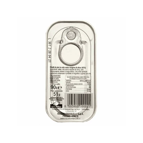 Rizzoli Anchovy Fillets in Olive Oil, 3.17 oz - Image 3
