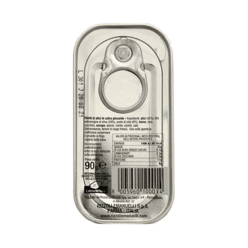 Rizzoli Anchovy Fillets in Spicy Sauce, 3.17 oz - Image 3