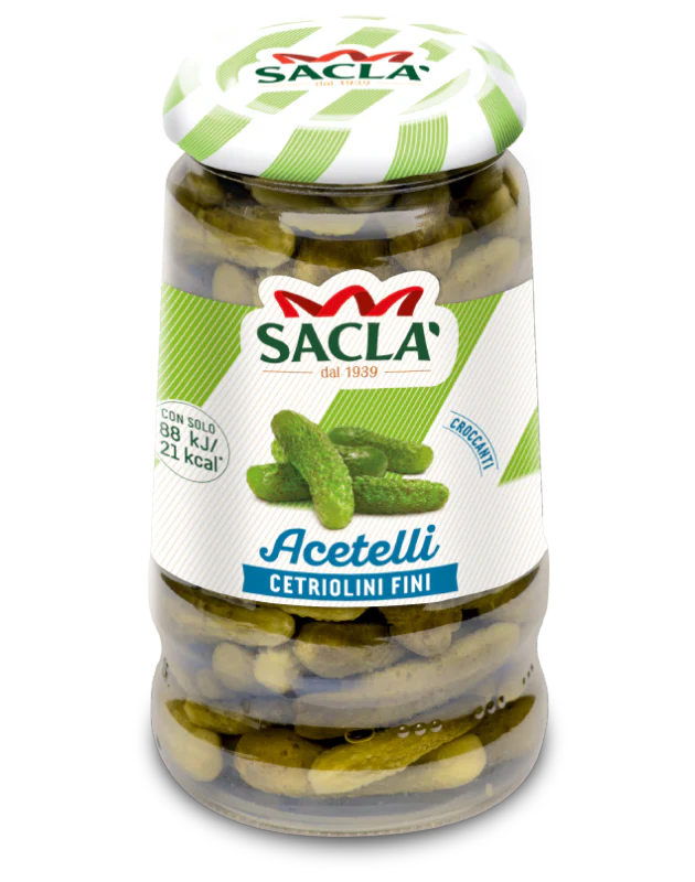 Sacla Acetelli Pickled Baby Cucumbers 10.59oz