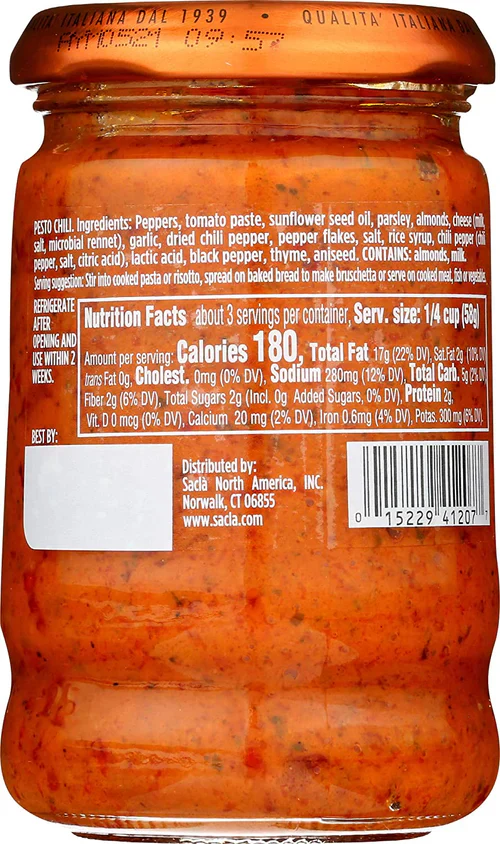 Sacla Chili Pesto, 10 oz - Image 2