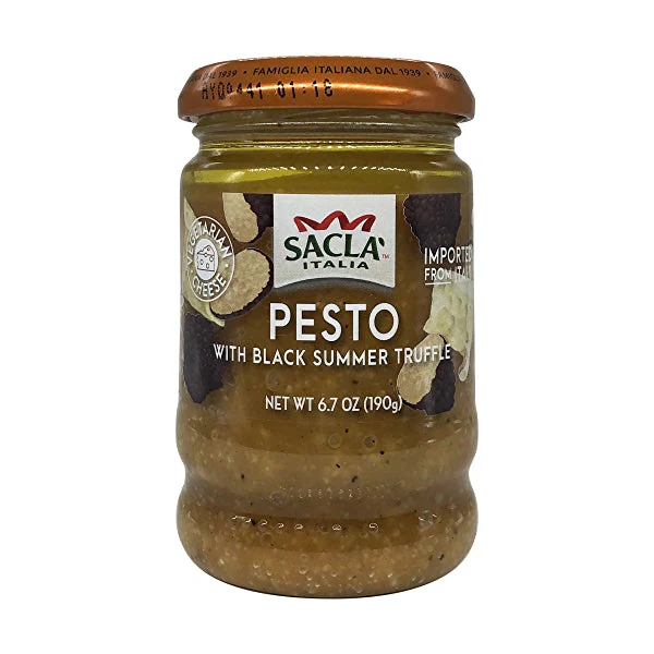 Sacla Pesto with Black Summer Truffle, 6.7 oz