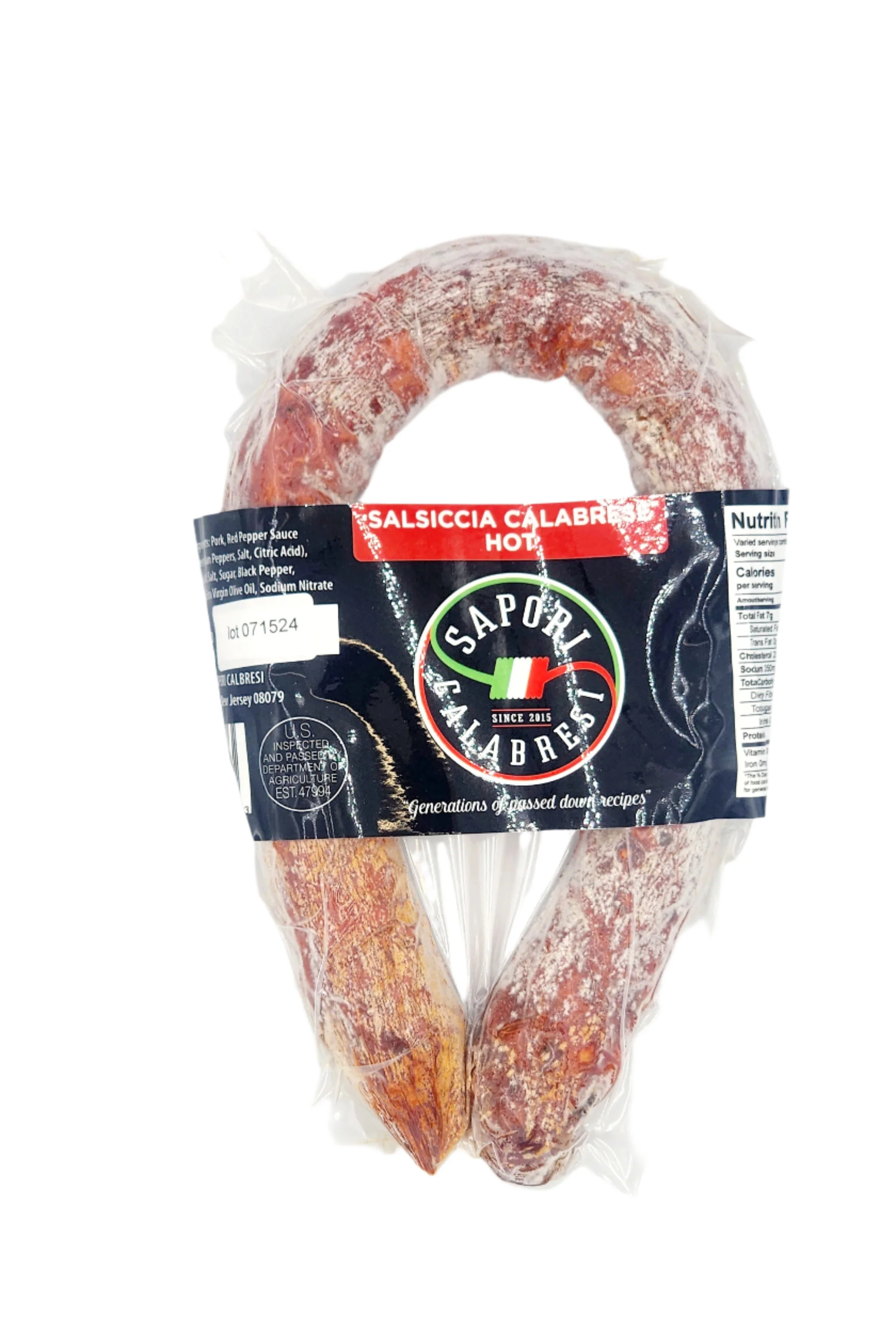 Sapori Calabresi Hot Calabrian Salsiccia 8.96 oz