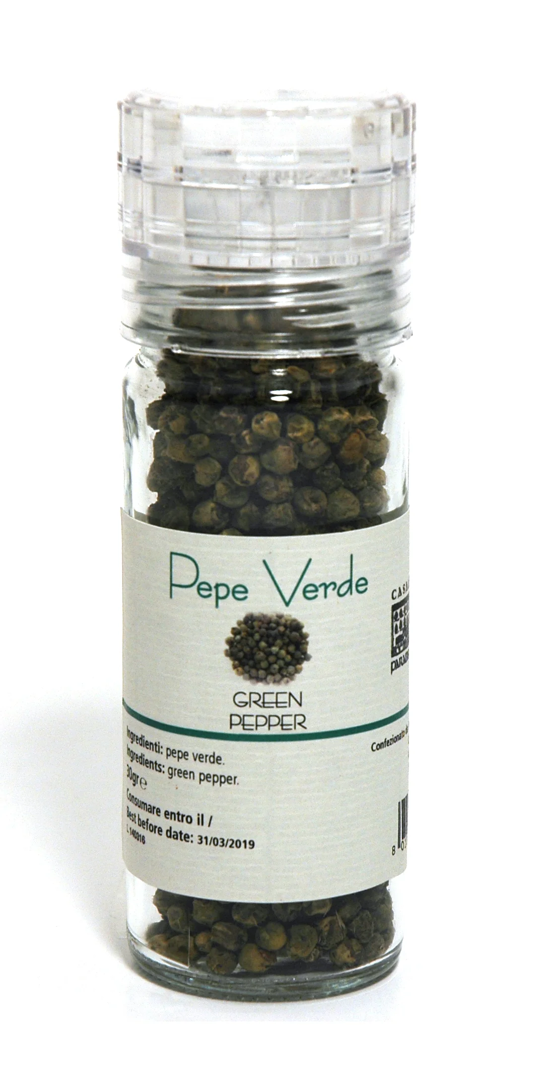 Green Peppercorn Grinder, by Casale Paradiso 50 gr