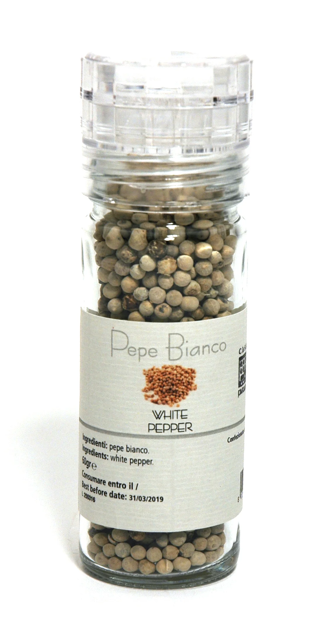White Peppercorn Grinder, by Casale Paradiso 50 gr