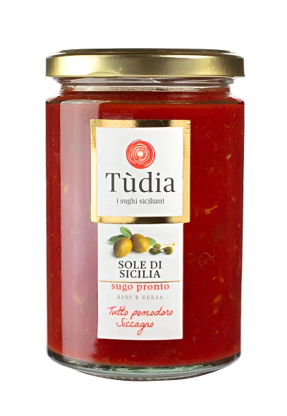 Tudia Olives and capers Tomato Sauce - 12 OZ