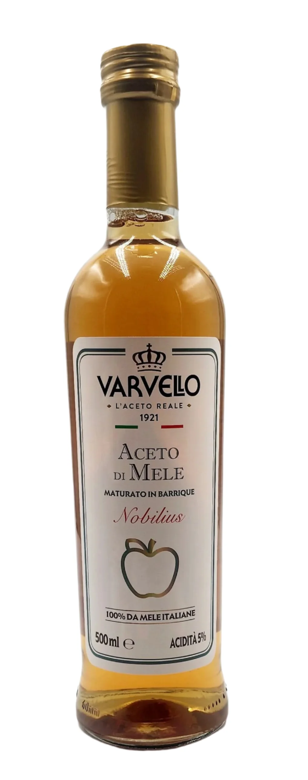 Varvello Apple Vinegar Aged in Barrique Barrels 100% Italian Apples, 17 oz